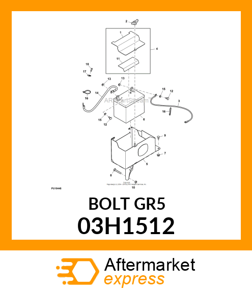 BOLT, ROUND HEAD SQUARE NECK 03H1512