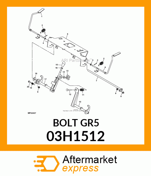 BOLT, ROUND HEAD SQUARE NECK 03H1512