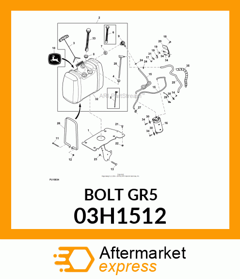 BOLT, ROUND HEAD SQUARE NECK 03H1512