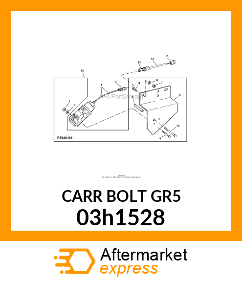 BOLT, ROUND HEAD SQUARE NECK 03h1528