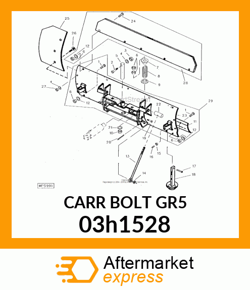 BOLT, ROUND HEAD SQUARE NECK 03h1528