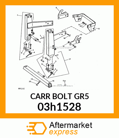 BOLT, ROUND HEAD SQUARE NECK 03h1528