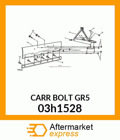 BOLT, ROUND HEAD SQUARE NECK 03h1528