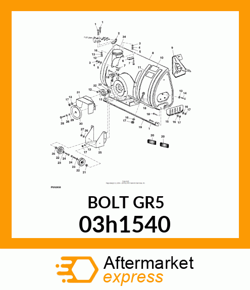 BOLT, ROUND HEAD SHORT SQUARE NECK 03h1540