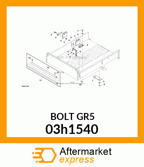 BOLT, ROUND HEAD SHORT SQUARE NECK 03h1540