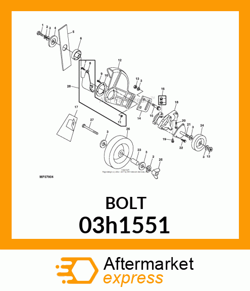 BOLT, ROUND HEAD SQUARE NECK 03h1551