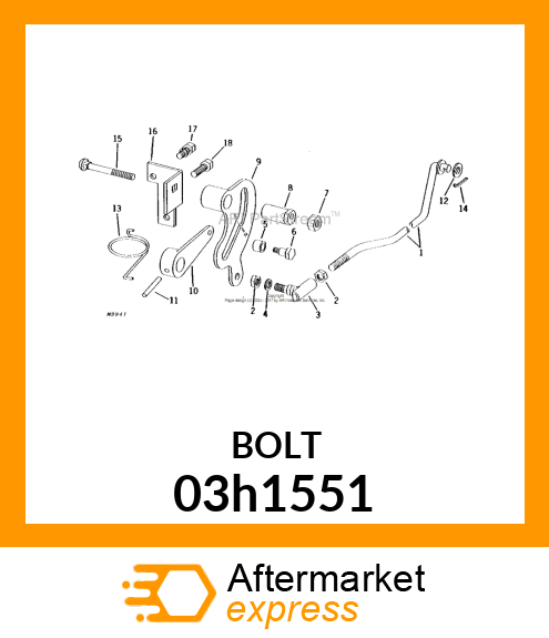 BOLT, ROUND HEAD SQUARE NECK 03h1551