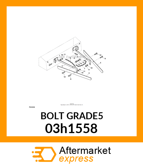 BOLT, ROUND HEAD SQUARE NECK 03h1558