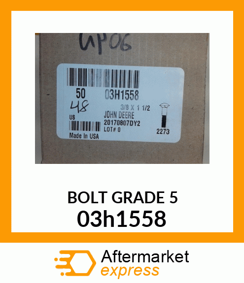 BOLT, ROUND HEAD SQUARE NECK 03h1558