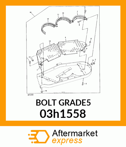 BOLT, ROUND HEAD SQUARE NECK 03h1558