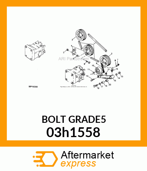 BOLT, ROUND HEAD SQUARE NECK 03h1558