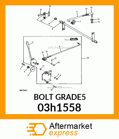 BOLT, ROUND HEAD SQUARE NECK 03h1558