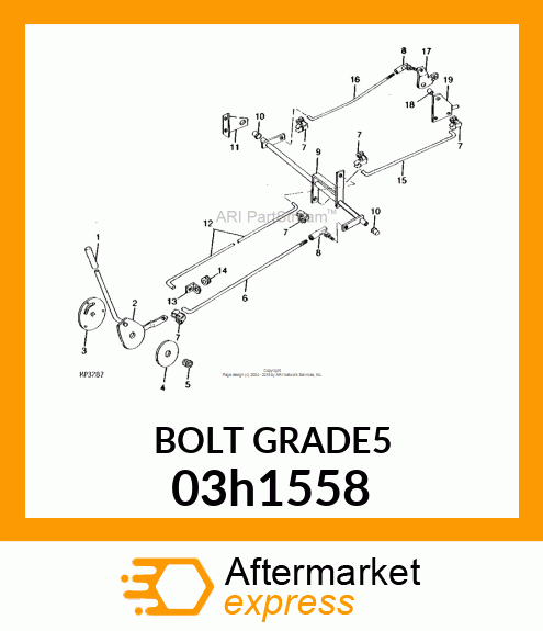 BOLT, ROUND HEAD SQUARE NECK 03h1558