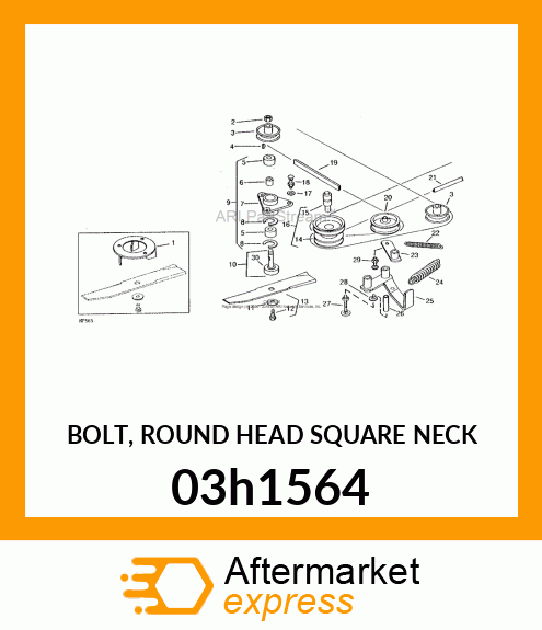 BOLT, ROUND HEAD SQUARE NECK 03h1564