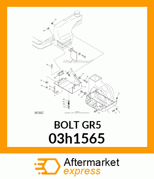 BOLT, ROUND HEAD SQUARE NECK 03h1565