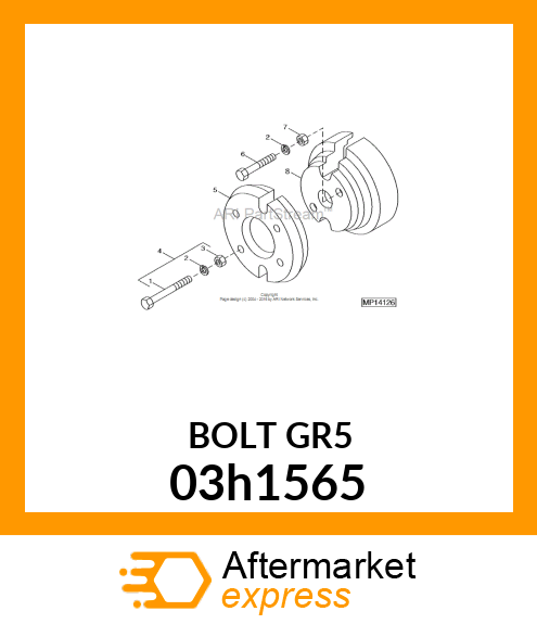 BOLT, ROUND HEAD SQUARE NECK 03h1565