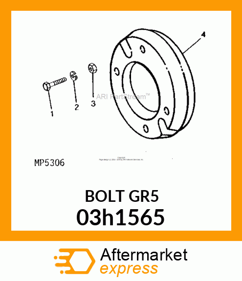 BOLT, ROUND HEAD SQUARE NECK 03h1565