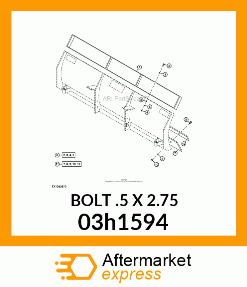 BOLT, ROUND HEAD SQUARE NECK 03h1594