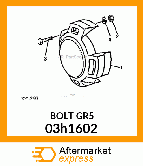 BOLT, ROUND HEAD SQUARE NECK 03h1602