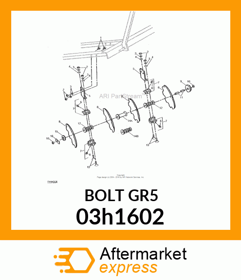 BOLT, ROUND HEAD SQUARE NECK 03h1602