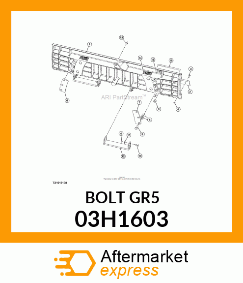 BOLT, ROUND HEAD SQUARE NECK 03H1603