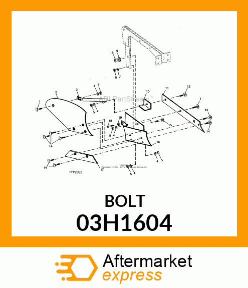 BOLT, ROUND HEAD SHORT SQUARE NECK 03H1604