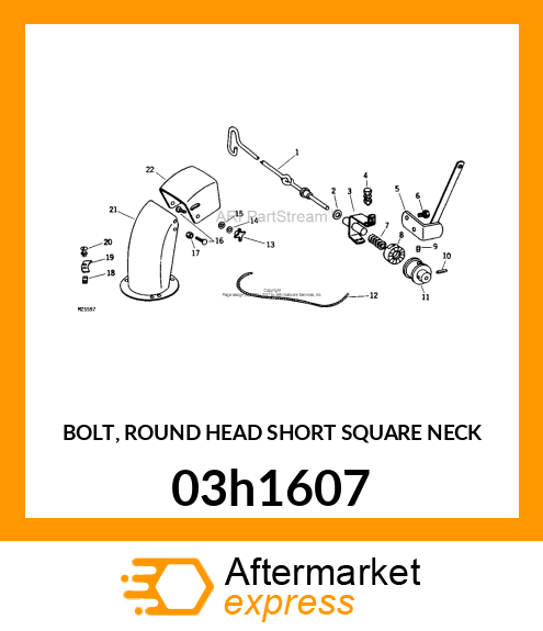 BOLT, ROUND HEAD SHORT SQUARE NECK 03h1607