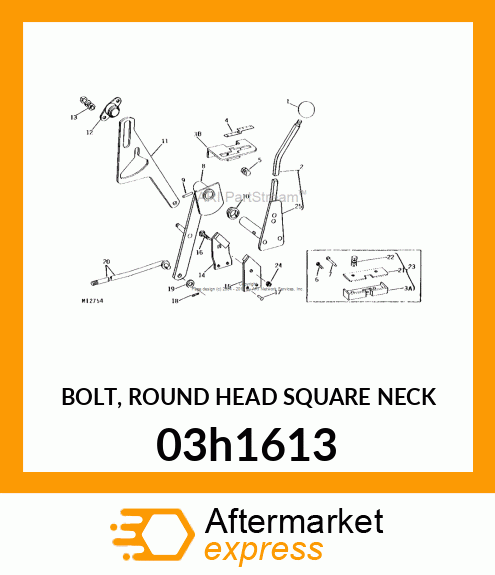 BOLT, ROUND HEAD SQUARE NECK 03h1613