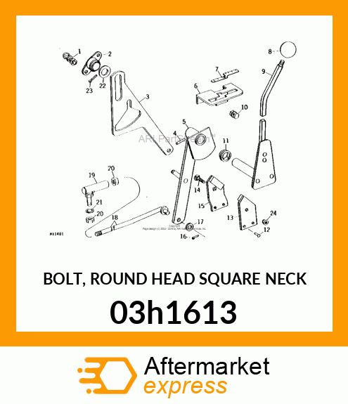 BOLT, ROUND HEAD SQUARE NECK 03h1613