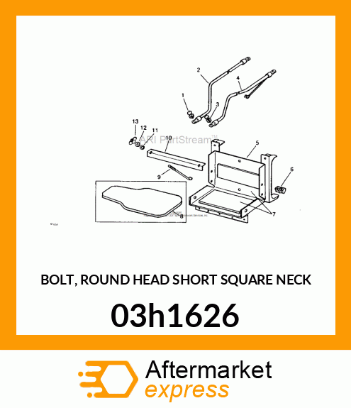 BOLT, ROUND HEAD SHORT SQUARE NECK 03h1626