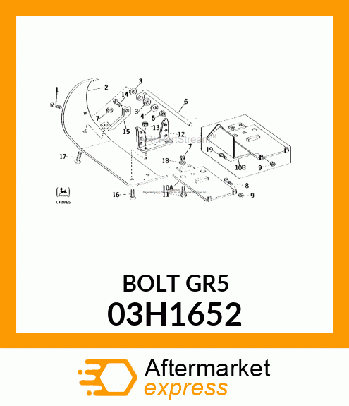 BOLT, ROUND HEAD SHORT SQUARE NECK 03H1652