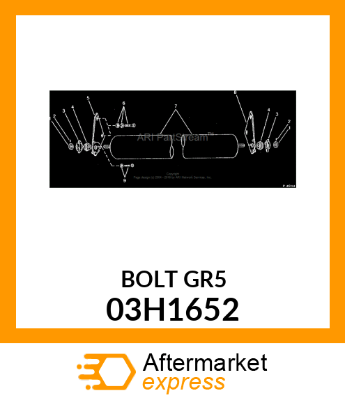 BOLT, ROUND HEAD SHORT SQUARE NECK 03H1652