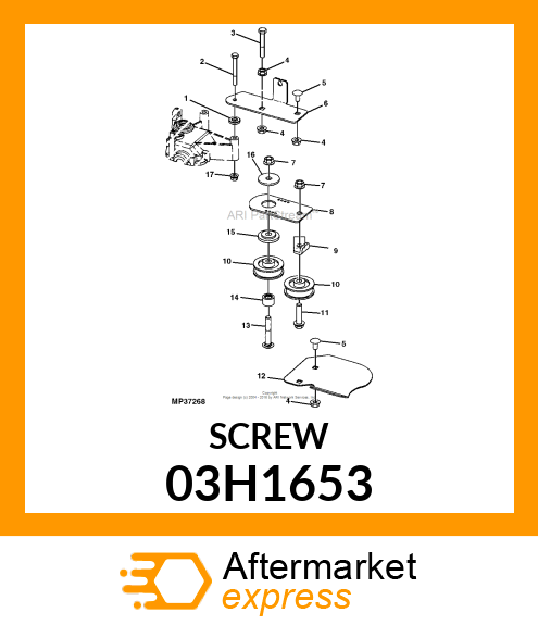 BOLT, ROUND HEAD SHORT SQUARE NECK 03H1653