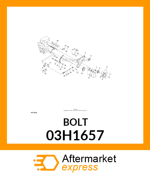 BOLT, ROUND HEAD SHORT SQUARE NECK 03H1657