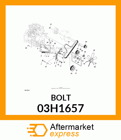 BOLT, ROUND HEAD SHORT SQUARE NECK 03H1657