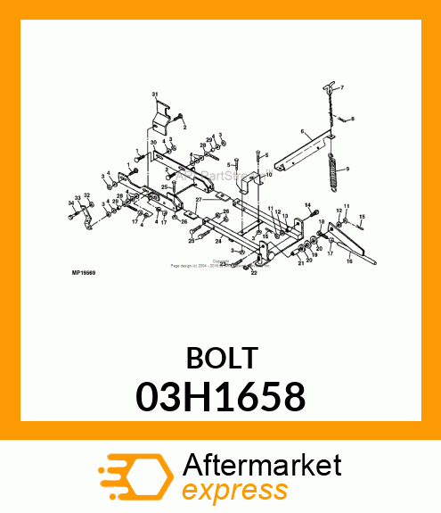 BOLT, ROUND HEAD SQUARE NECK 03H1658