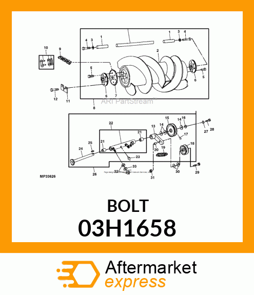 BOLT, ROUND HEAD SQUARE NECK 03H1658