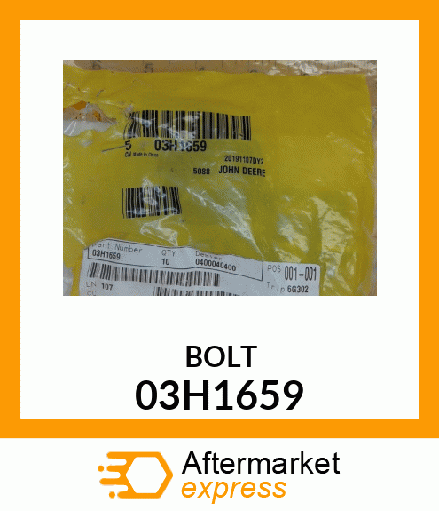 BOLT, ROUND HEAD SHORT SQUARE NECK 03H1659