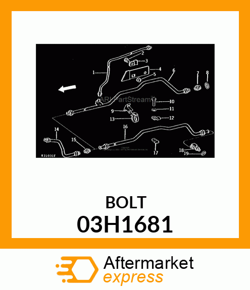 BOLT, ROUND HEAD SQUARE NECK 03H1681