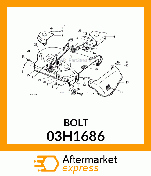 BOLT, ROUND HEAD SQUARE NECK 03H1686