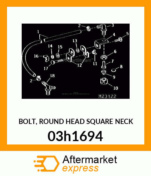 BOLT, ROUND HEAD SQUARE NECK 03h1694