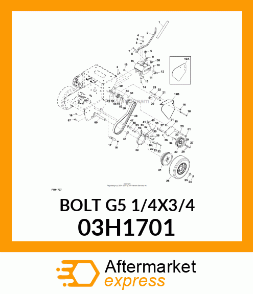 BOLT, ROUND HEAD SQUARE NECK 03H1701