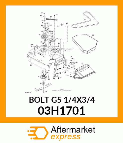 BOLT, ROUND HEAD SQUARE NECK 03H1701