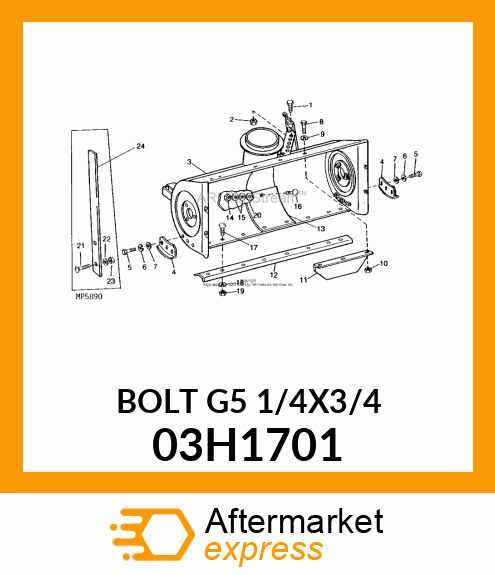 BOLT, ROUND HEAD SQUARE NECK 03H1701