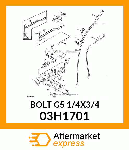 BOLT, ROUND HEAD SQUARE NECK 03H1701