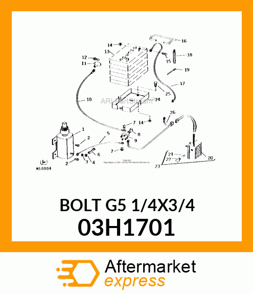 BOLT, ROUND HEAD SQUARE NECK 03H1701