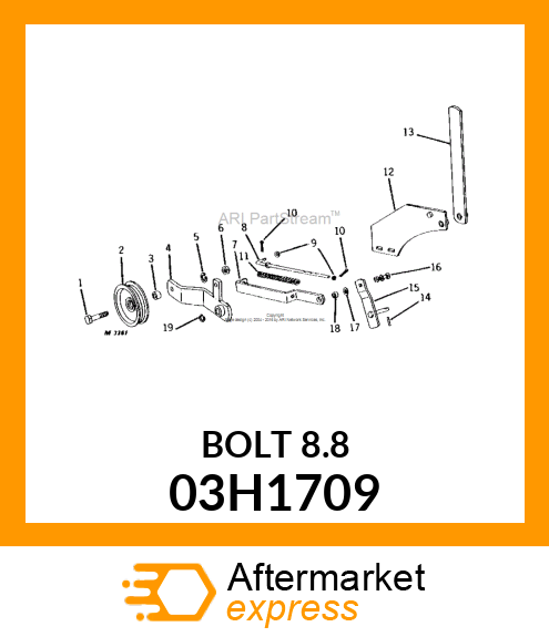 BOLT, ROUND HEAD SHORT SQUARE NECK 03H1709