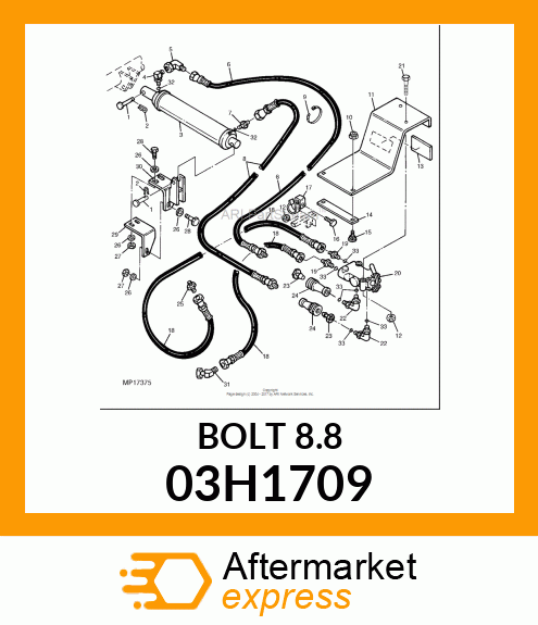 BOLT, ROUND HEAD SHORT SQUARE NECK 03H1709