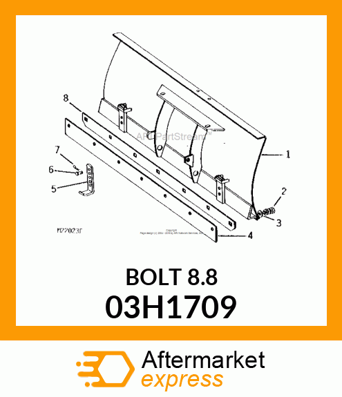 BOLT, ROUND HEAD SHORT SQUARE NECK 03H1709