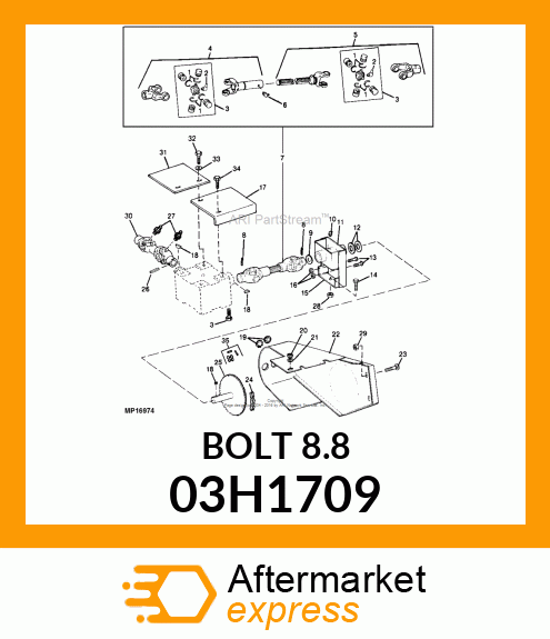 BOLT, ROUND HEAD SHORT SQUARE NECK 03H1709